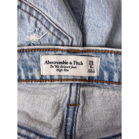 Abercrombie & Fitch Light Blue Straight Leg Jeans - Picture 6 of 7
